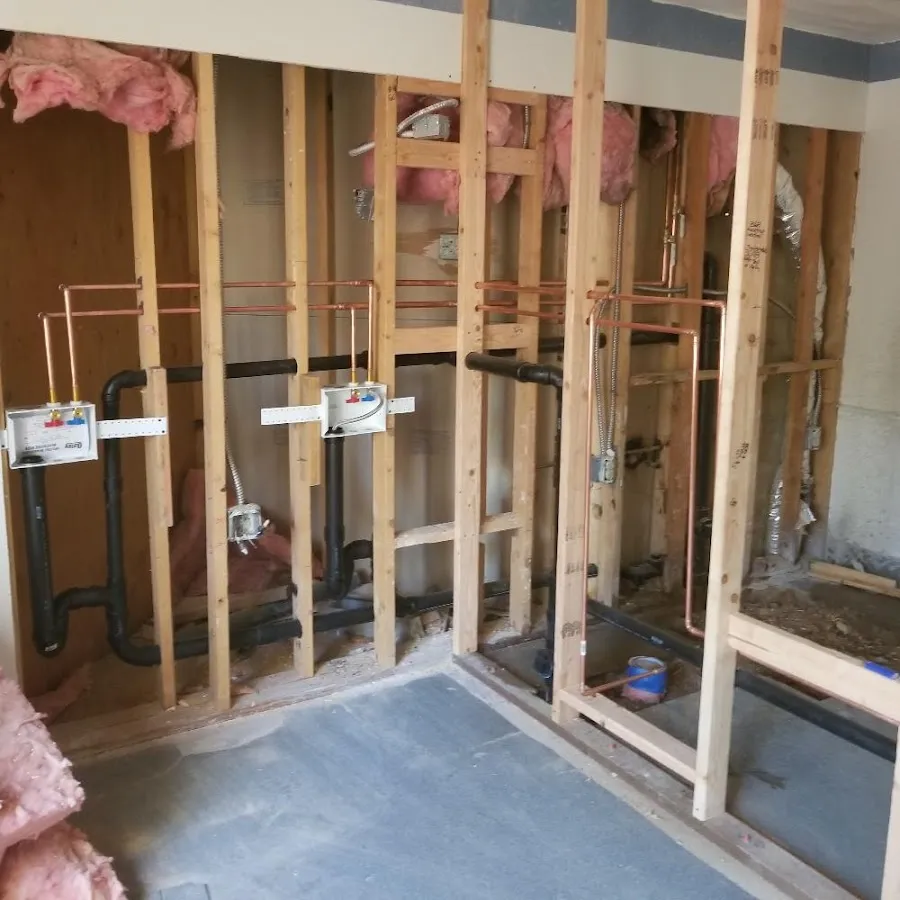 Copper pipe rough-in and plumbing installation in Joliet
